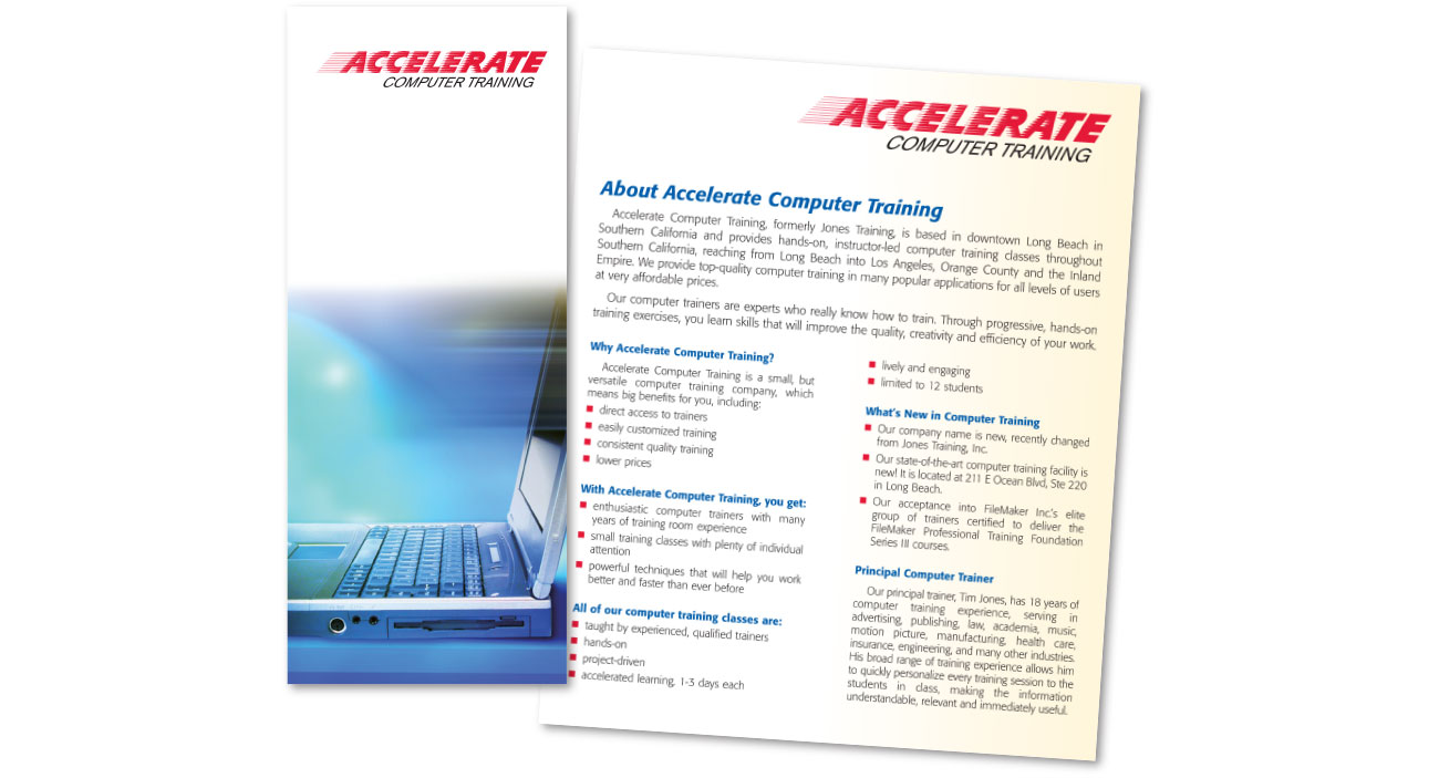 Accelorated Computer Training Brochure