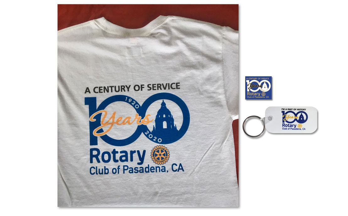 Rotary Club of Pasadena CA T-Shirt and Pin